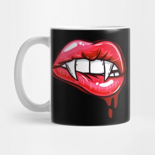 Spooky Bloody Vampire Fangs - Scary Halloween Gift Mug